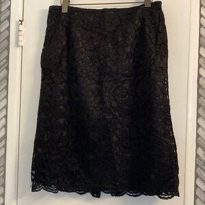 Norton mcnaughton Black lace skirt size 16